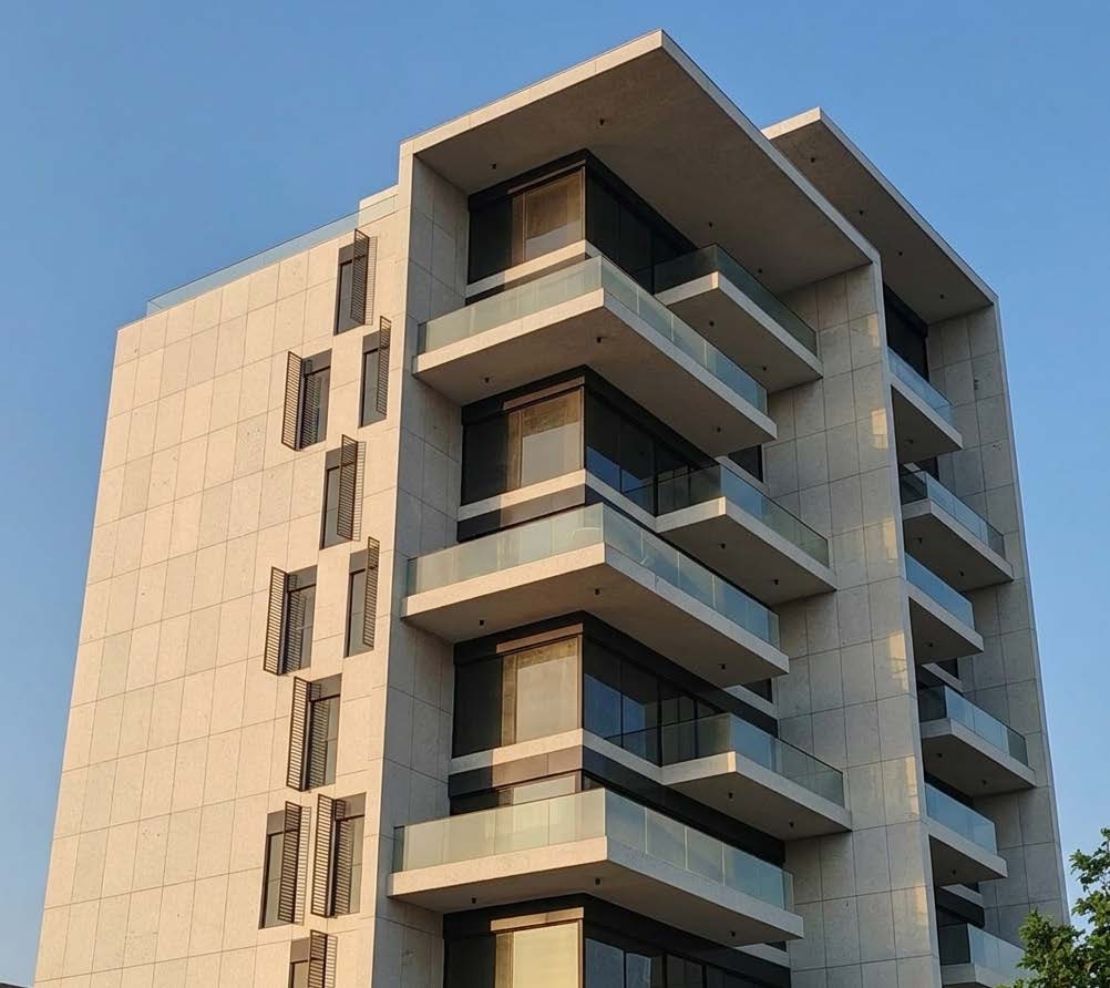 CLADLITE Textured Sand finish CL-TS-02 on a residential tower